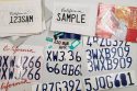 Material used to make fake license plates seized
