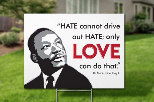 MLK yard sign