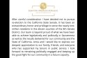 State Senator Andreas Borgeas statement on not running for re-election