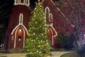 Historic Red church in Sonora decked out for the holidays