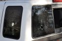 Bullet holes found on a pickup truck in front of a home in the Pine Grove area of Amador County