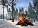 Debris pile burning