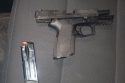 Seized handgun found inside pickup