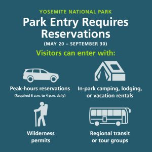 Yosemite Officials Reminding Visitors About Reservations