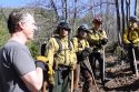 Governor Gavin Newsom working with firefighters on fuel management along HWY 50