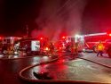Structure fire at the Journey Church on Saturday night in east Sonora Photo by Douglas Clarke