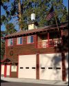 Twain Harte fire station with sirens on roof
