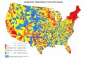 CDC Community Transmission: determined as new cases per 100,00 population in the past 7 days.
