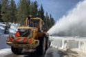 District 10 Maintenance removing snow from Highway 4 near Kinney Reservoir.