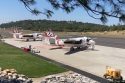 CAL Fire aircraft taking off from Columbia airbase