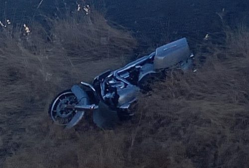 Motorcycle Crash on Highway 108 - Photo by Larry Martin