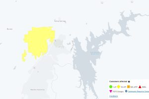 PG&E Power outage in the Valley Springs-Burson area