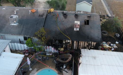 Duplex Fire On Daphne Street - Photo by Calaveras Consolidated Fire Department
