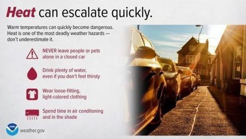 Excessive heat advisory