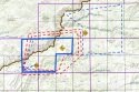 Calaveras Evacuation map - hard blue line and dotted red lines are evacuation order, blue lines with dashes outside of those areas are evacuation warning (purple boxes do signify anything related to evacuations).