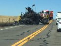 Fire on Highway 4 - photo by Bob Bliss