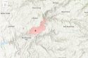 Map of Electra Fire burning near Amador and Calaveras County lines