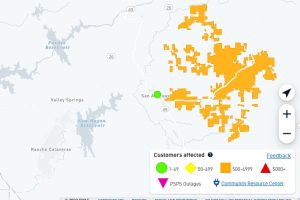 PG&E power outage in the Mountain Ranch area of Calaveras County