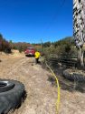 Vegetation fire in Valley Springs caused by grinder