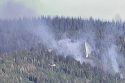 AIrcraft working the Dodge Fire burning near Pinecrest Lake in the Stanislaus National Forest