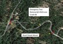 Calaveras County roads emergency tree removal map