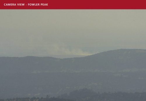 Vegetation Fire On Highway 4 near Milton Road - PG&E Wildfire Camera Image