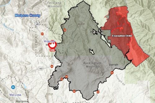 Remaining Evacuation Orders in place for the Oak Fire in Mariposa County 8-2-22