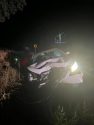 Car involved in downed power pole after crash on Highway 26 in the Rancho Calaveras