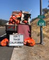 Caltrans District 10 crews pickup traffic along Highway 108