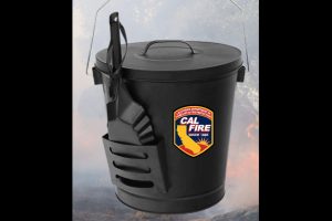 Proper ash disposal bucket according to CAL Fire TCU