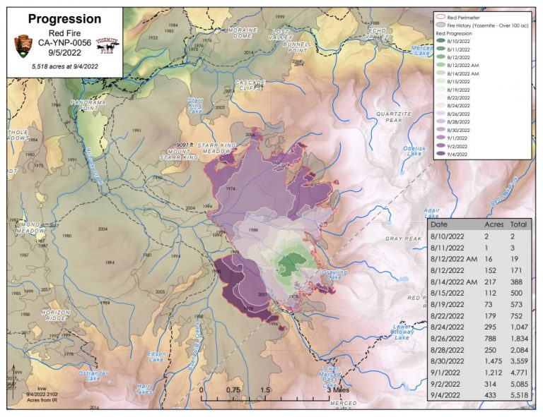 Yosemite Updates On Three Fires Burning In Park - myMotherLode.com