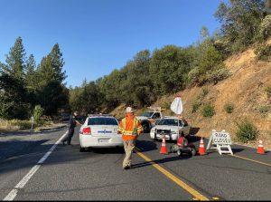 Stockton Road Closed Due To Woods Fire - Photo by Sabrina Biehl