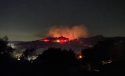 Woods Fire visible from crooked lane in Sonora at 1am, 9-2-22. Photo by Sabrina Biehl