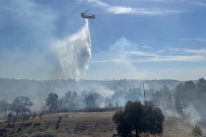 Meadow Fire burning in the Burson area of Calaveras County