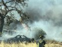 Meadow Fire burning in the Burson area of Calaveras County