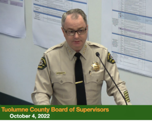 Sheriff Bill Pooley speaks to Board of Supervisors