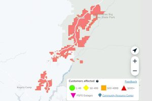 Power outage stretching from Arnold to Vallecito in Calaveras County