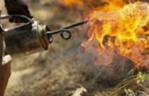 Prescribed burning with torch