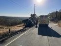 UPS truck that was engulfed in flames