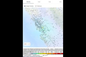 US Geological Survey map of the earthquakes intensity