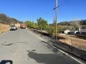 Vegetation fire ignited by the UPS truck fire