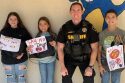 Calaveras County Sheriff’s School Resource Deputy Conor Seawell visited some of the winners at their schools