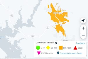 PG&E power outage in Columbia