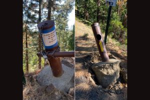 STF closure gate on Crabtree Road after being vandalized