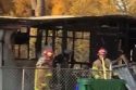 Trailer fire in Jamestown