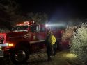 Vegetation fire ignited in a Valley Springs homeless camp