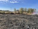 Vegetation fire in Burson on Pettinger Road