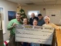 Check presented to Interfaith - Tom Nankival, Aretha Lee, John Yazel, Cathie Peacock, Mark Grauer and Sabrina Biehl