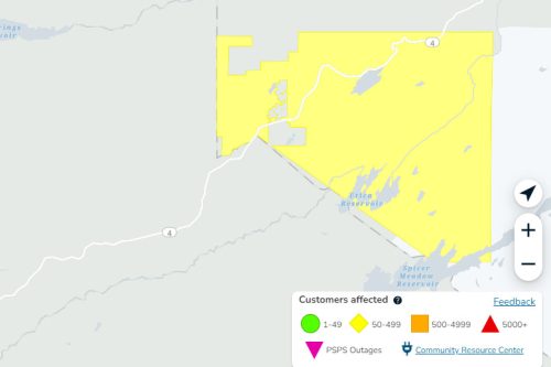PG&E outage in Bear Valley area of Alpine County