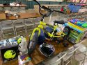 Toys piled at Mother Lode Fairgrounds